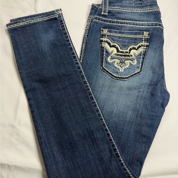 Studio Blue Boot Cut Jeans with Embroidered‎ Design - Picture 2 of 11